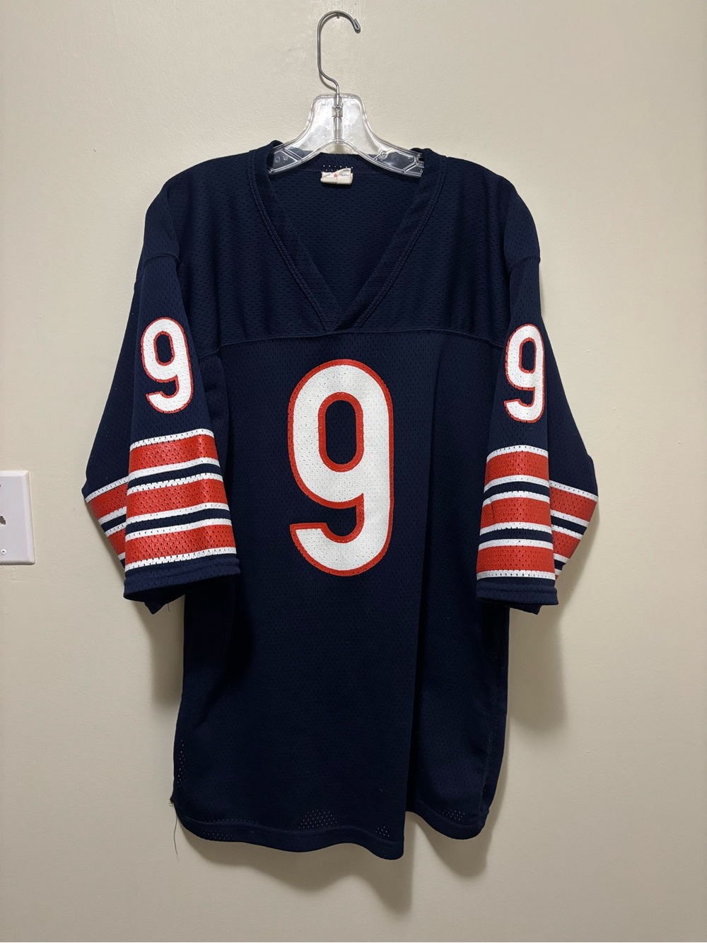 Vintage 80s Chicago Bears Jim McMahon 9 Jersey XL Ravens Knit